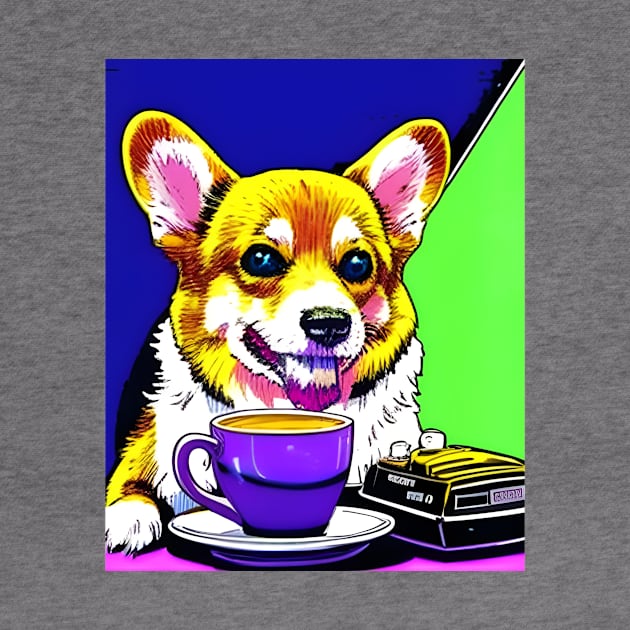 Corgi And Coffee by Megaluxe 